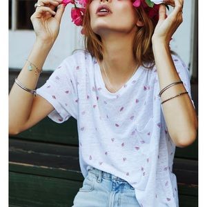 Rails Billie Watermelon Print Linen Blend Tee